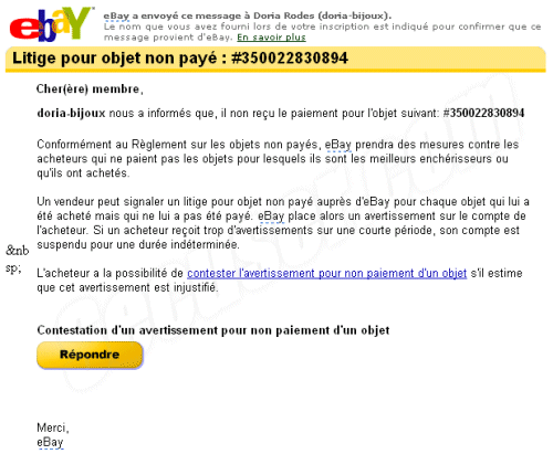 Phishing eBay