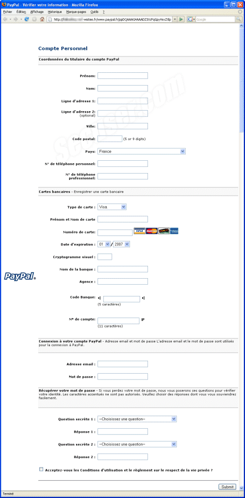 Phishing Paypal