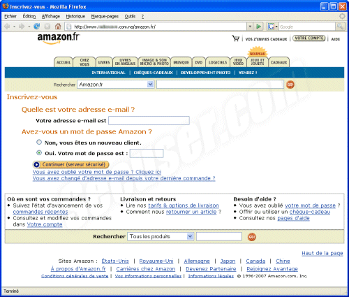 Phishing Amazon.fr