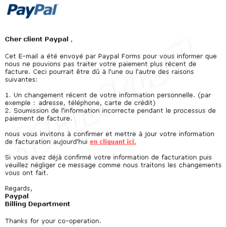 Phishing Paypal