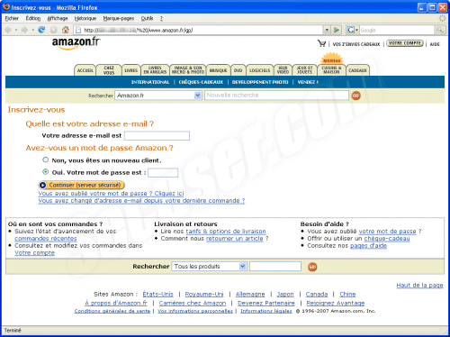 Phishing Amazon.fr