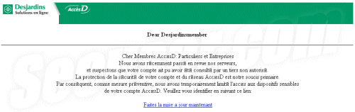 Phishing Desjardins