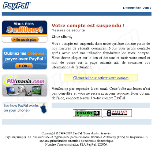 Phishing Paypal