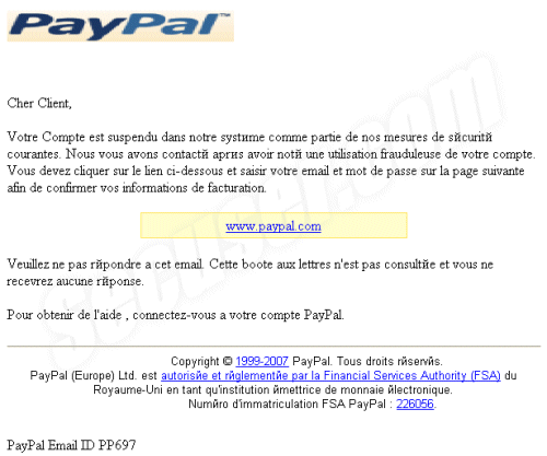 Phishing Paypal