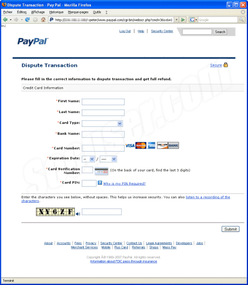 Phishing Paypal