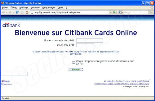 Phishing Citibank