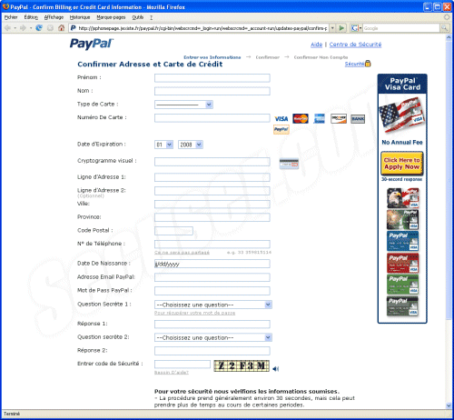 Phishing Paypal