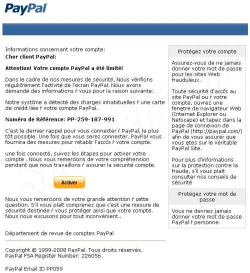 Phishing Paypal