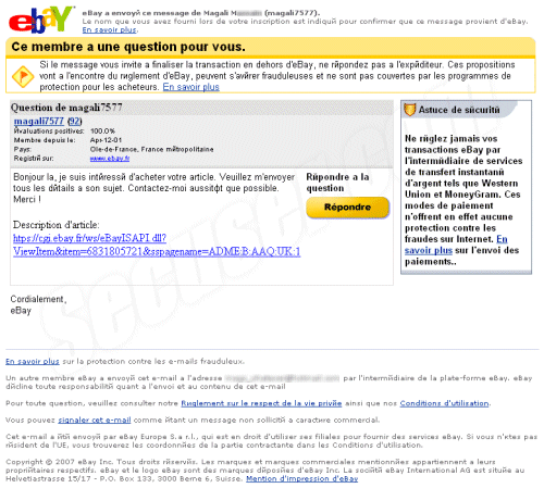 Phishing eBay