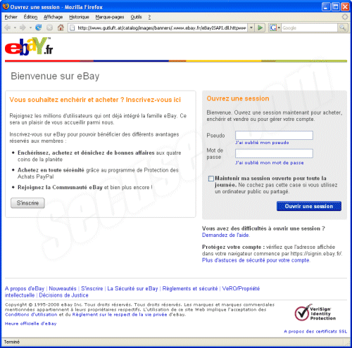 Phishing eBay