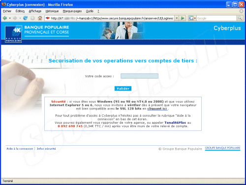 Phishing Banque Populaire