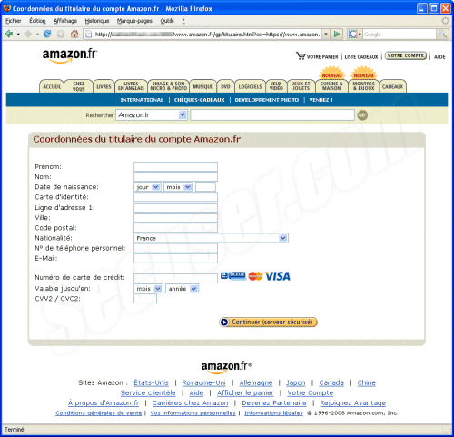 Phishing Amazon.fr