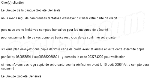 Phishing Socit Gnrale