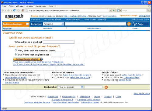 Phishing Amazon.fr