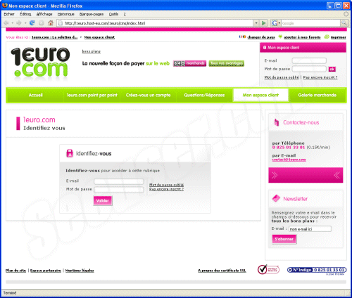 Phishing 1euro.com