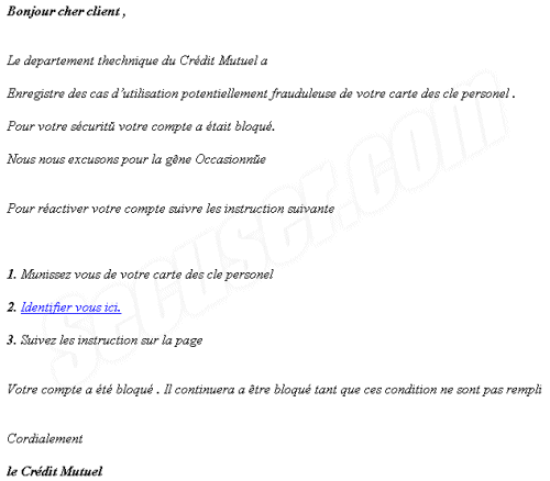 Phishing Crdit Mutuel