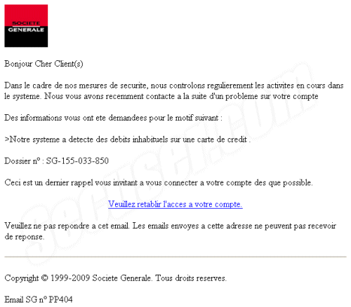 Phishing Socit Gnrale