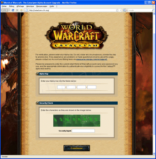 Phishing WoW