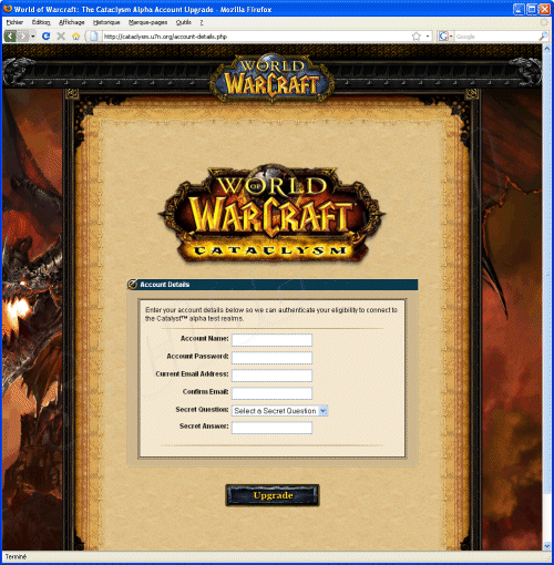 Phishing WoW